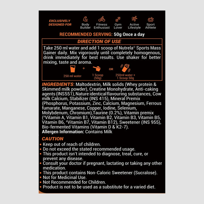 Patanjali Nutrela Sports Mass Gainer (Malai Kulfi) 2KG