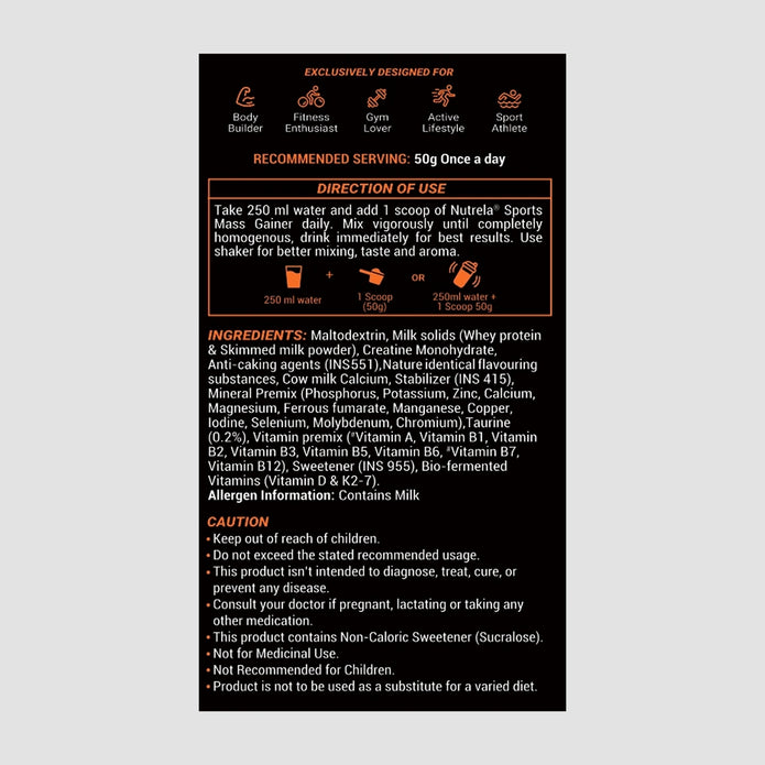 Patanjali Nutrela Sports Mass Gainer (Malai Kulfi) 1KG