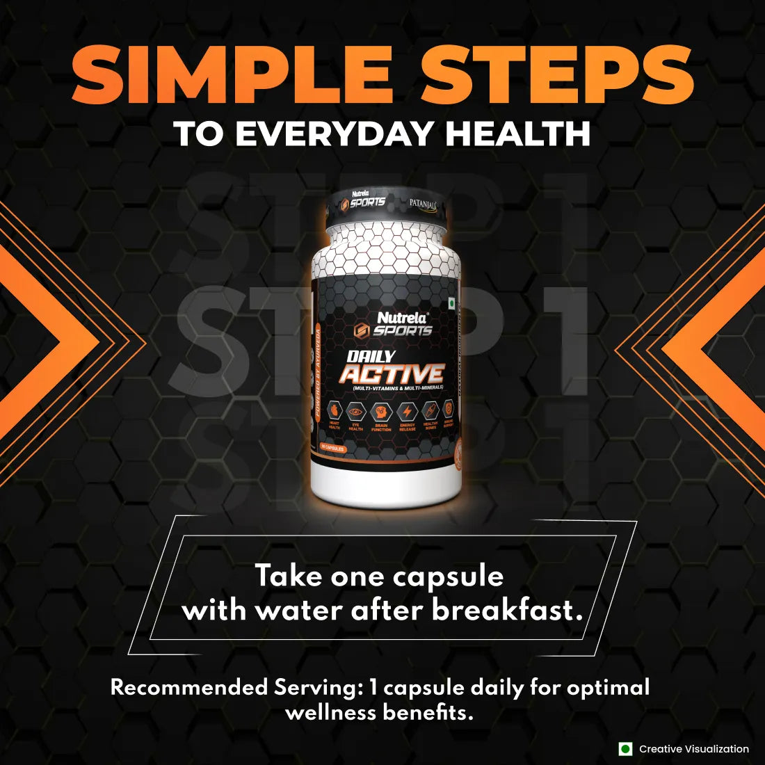 Patanjali Nutrela Sports Daily Active (90 Capsule)