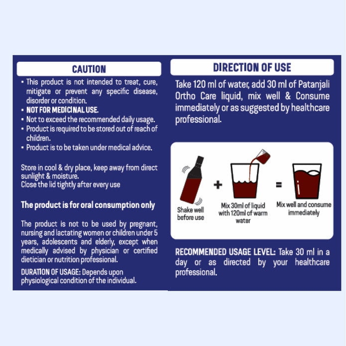 Patanjali Ortho Care Liquid Bottle (500 ml)