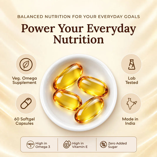 Patanjali Nutrela Omega 3 6 7 & 9 - 60 Capsules (Pack of 1)