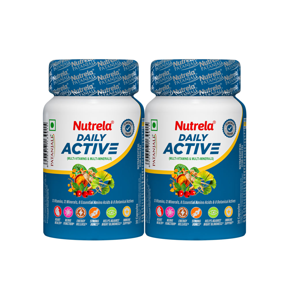 Patanjali Nutrela Daily Active Multivitamin & Multimineral 30 X 2 Capsules (Pack of 2)