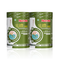 Patanjali Nutrela Slim Choice Meal Replacement Shake | High Protein & Fiber | No Added Sugar | Vanilla 500g X (Pack of 2)