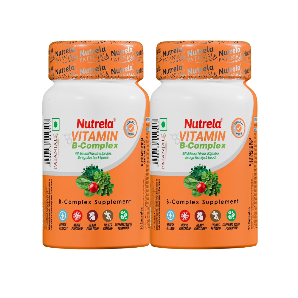 Patanjali Nutrela Vitamin B Complex 30 Capsules X 2 (Pack of 2)