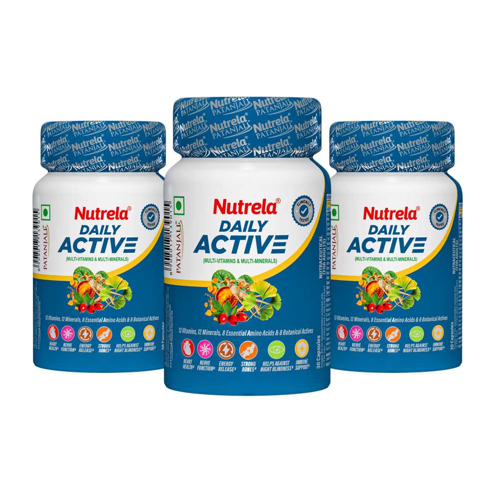 Patanjali Nutrela Daily Active Multivitamin & Multimineral (90 Capsules) (Pack of 3)