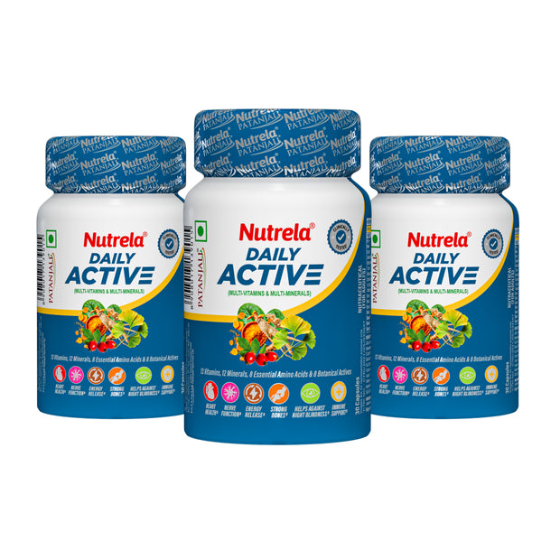 Patanjali Nutrela Daily Active Multivitamin & Multimineral (90 Capsules) (Pack of 3)