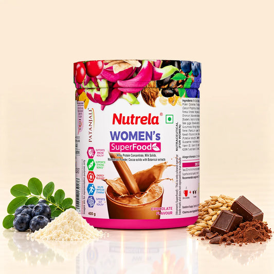Patanjali Nutrela Women’s Superfood 400g | Protein, Vitamins, Minerals & Botanical Extracts | Health Drink  for Women 400g