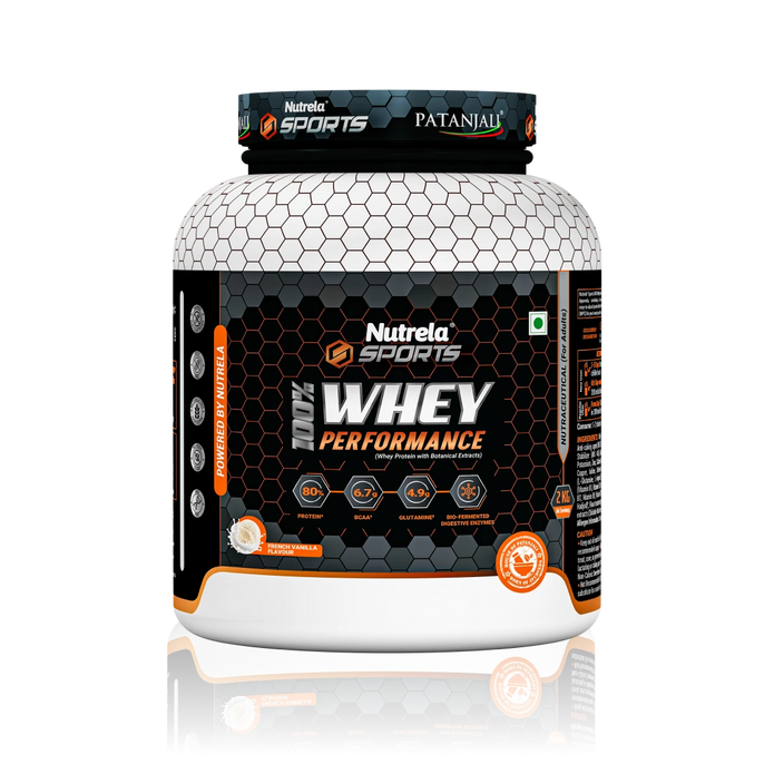 Patanjali Nutrela Sports  100% Whey Performance (French Vanilla) 2KG