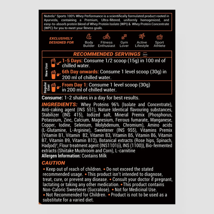 Patanjali Nutrela Sports  100% Whey Performance (Malai Kulfi) 2KG