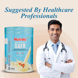 Patanjali Nutrela Banana Weight Gainer 500g | Smooth High-Calorie Pack| Trusted Swadeshi Ayurvedic Nutrition