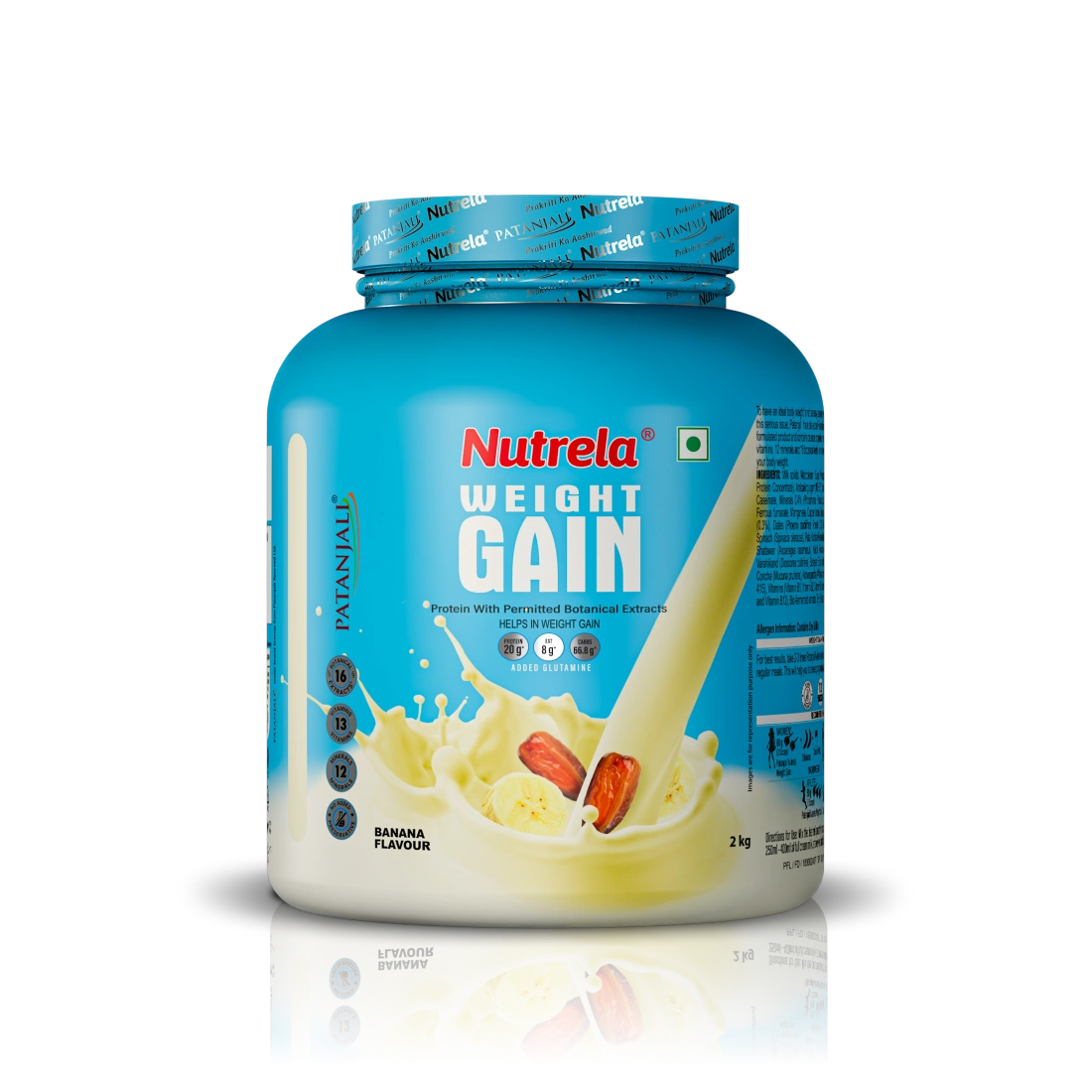 Patanjali Nutrela Weight Gain - Banana Flavor - 2Kg
