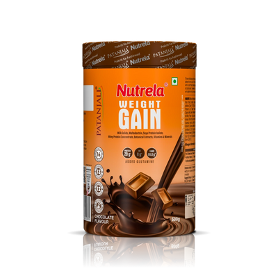 Patanjali Nutrela Chocolate Weight Gainer 500g | High-Calorie Mass Builder | Trusted Swadeshi Nutrition