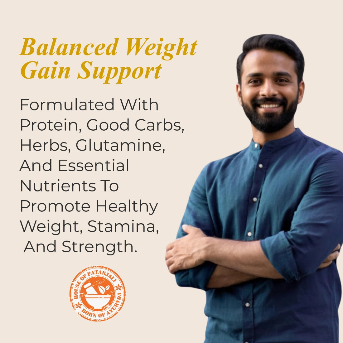 Patanjali Nutrela Mango Weight Gainer 500g | Fresh Fruity High-Calorie Healthy Gainer | Authentic Swadeshi Nutrition