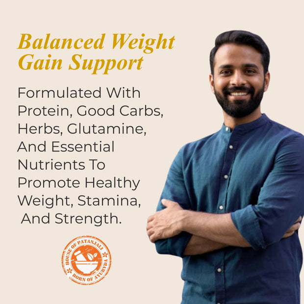 Patanjali Nutrela Mango Weight Gainer 500g | Fresh Fruity High-Calorie Healthy Gainer | Authentic Swadeshi Nutrition