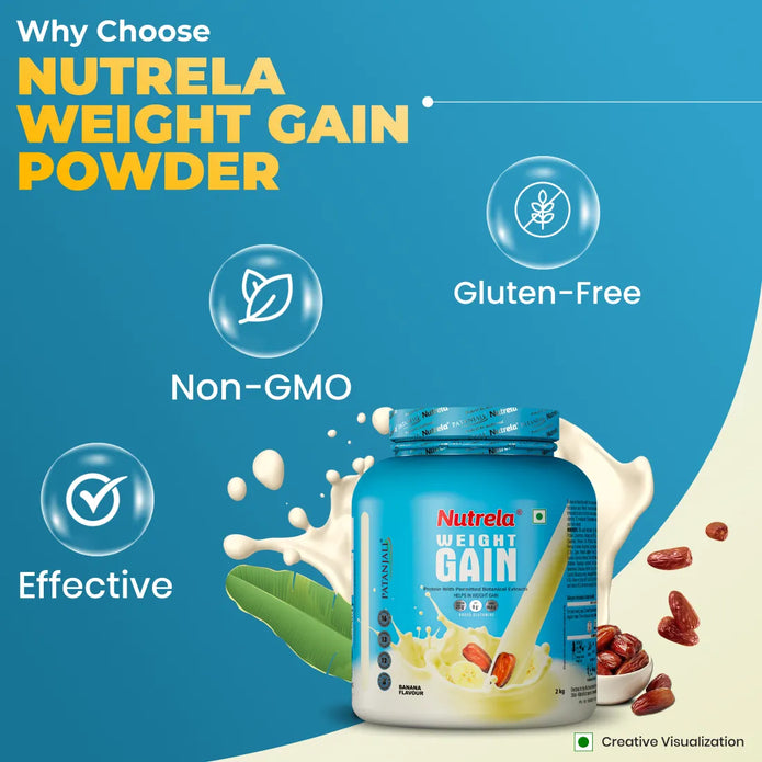 Patanjali Nutrela Weight Gain - Banana Flavor - 2Kg