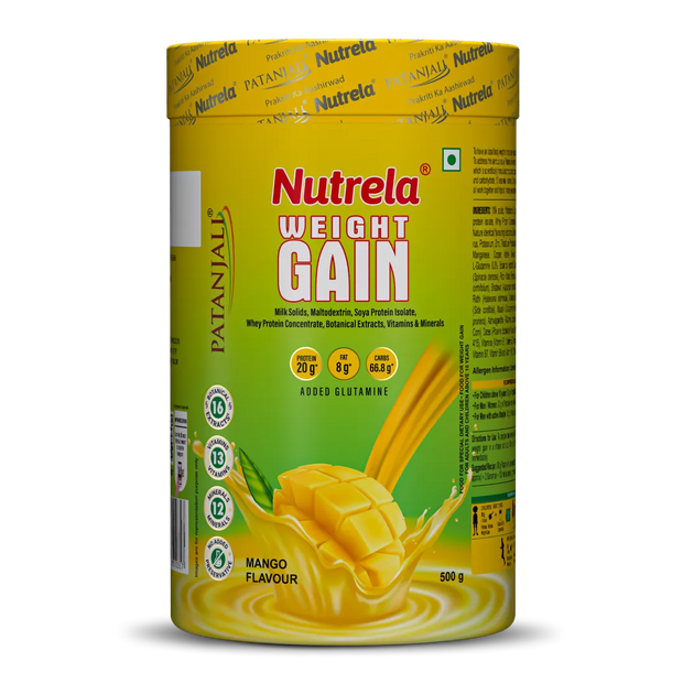 Patanjali Nutrela Weight Gain - Mango Flavour - 500g