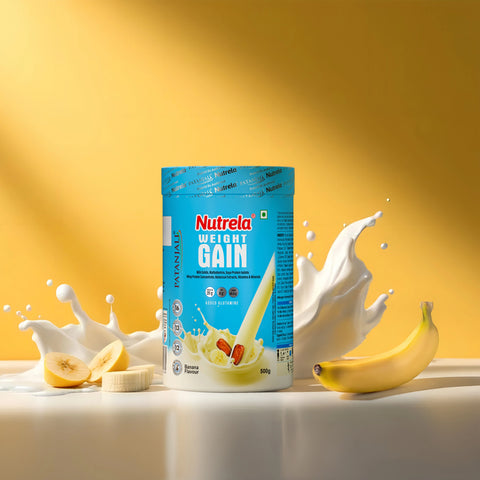 Patanjali Nutrela Weight Gain - Banana Flavor - 500g (Pack of 1)