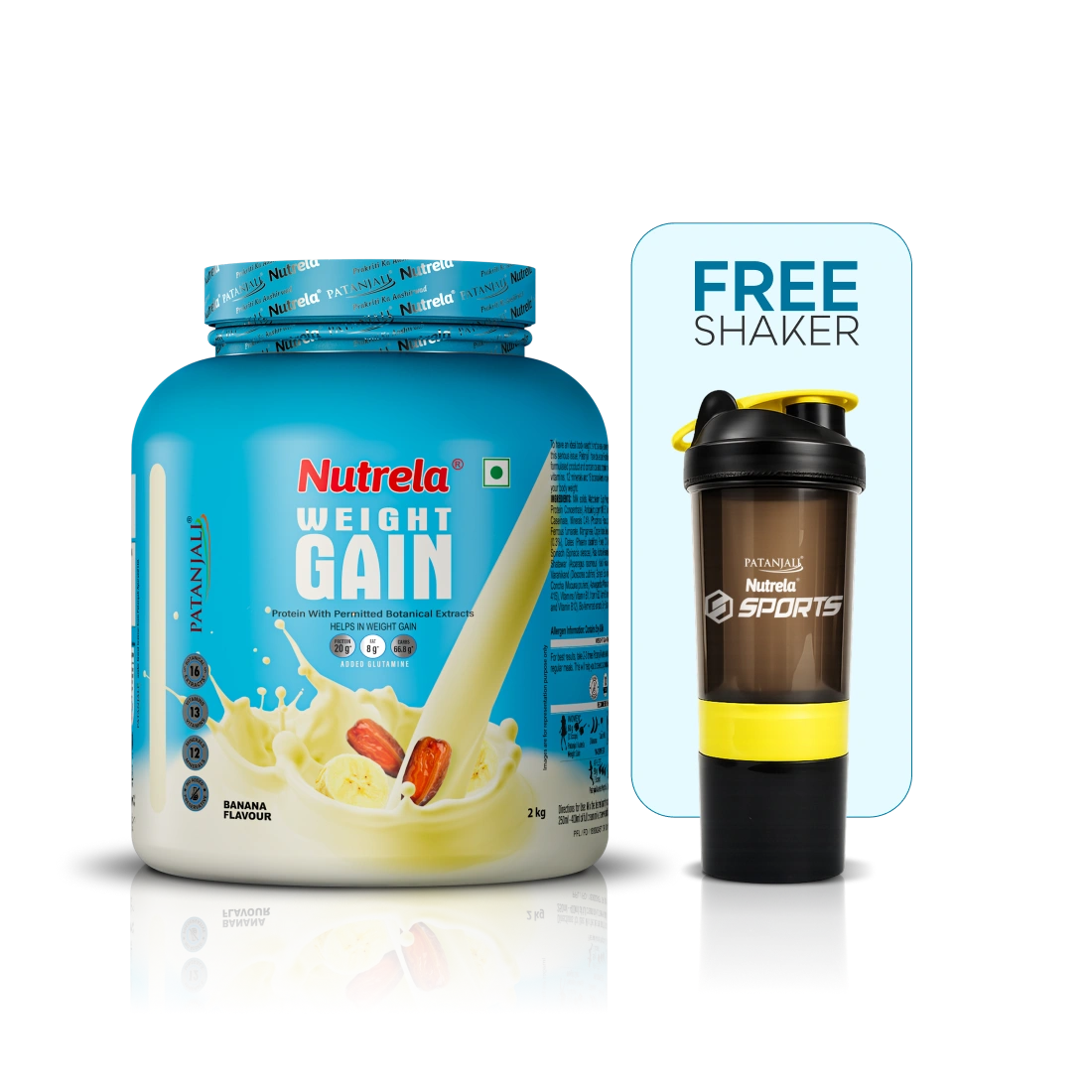 Patanjali Nutrela Weight Gainer 2 kg Banana | High Calorie Weight Gainer | Swadeshi Strength
