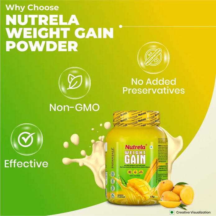 Patanjali Nutrela Weight Gain - Mango Flavour - 1Kg