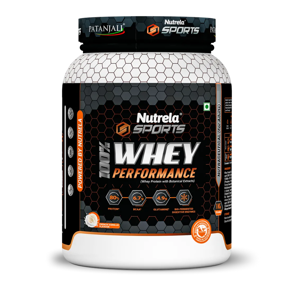 Patanjali Nutrela Sports  100% Whey Performance French Vanilla-1KG