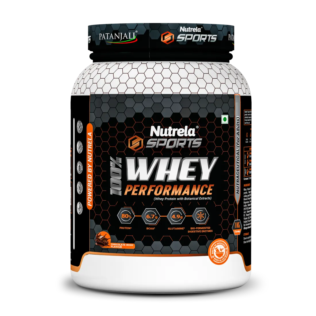 Patanjali Nutrela Sports 100% Whey Performance Chocolate Irish-1KG