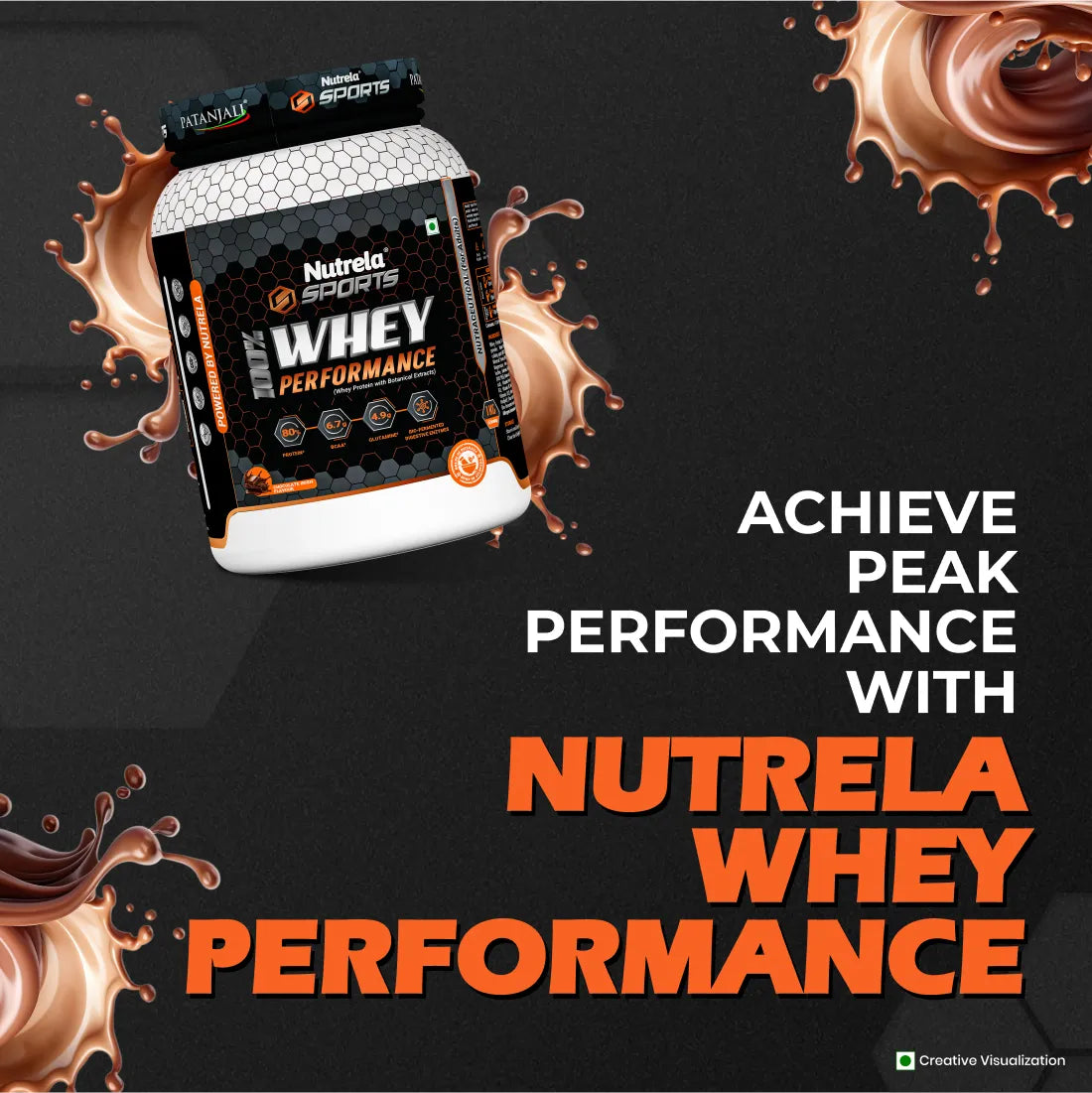 Patanjali Nutrela Sports 100% Whey Performance Chocolate Irish-1KG