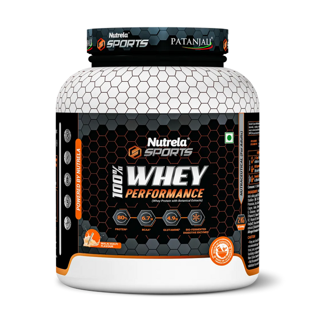 Patanjali Nutrela Sports  100% Whey Performance Malai Kulfi-2KG