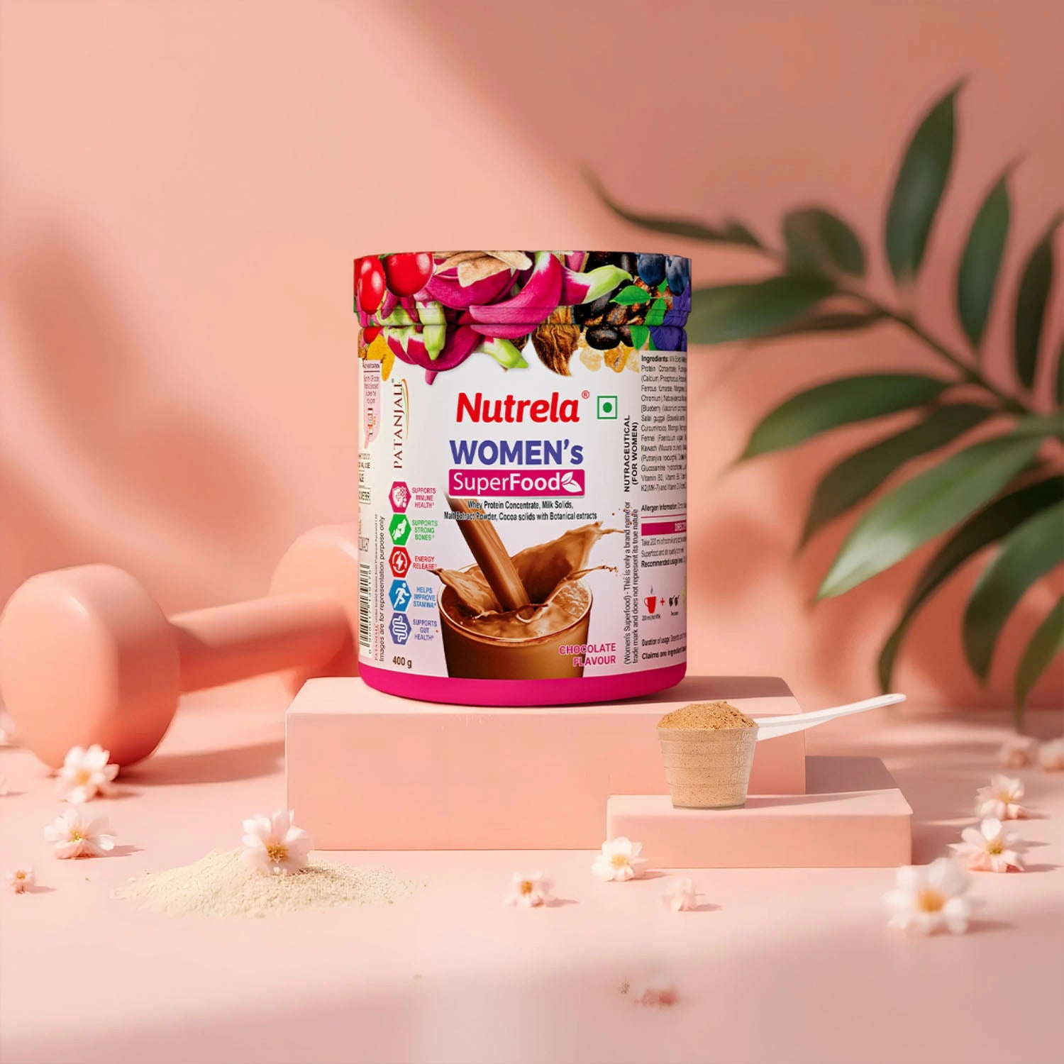 Patanjali Nutrela Women Superfood Chocolate Flavor - 1.2kg (Pack of 3)