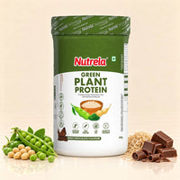 Patanjali Nutrela Green Plant Protein | Swadeshi Plant Based Protein for Daily Strength & Stamina | Chocolate 500g