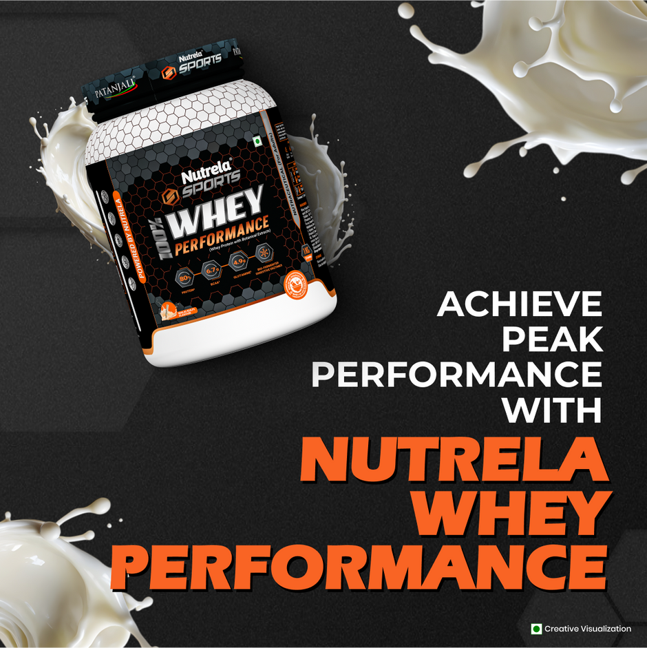 Patanjali Nutrela Sports  100% Whey Performance (Malai Kulfi) 1KG