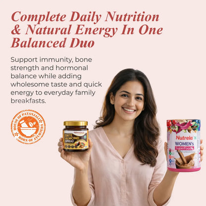 Patanjali Nutrela Women’s Superfood 400g + Patanjali Date Almond Spread 180g
