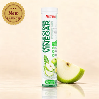 Patanjali Nutrela Apple Cider Vinegar Effervescent Tablets | Green Apple Flavour with Moringa, Garcinia & Vitamins B6 + B12 | No Added Sugar | 20 Tablets (80 g)